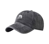 Beauf Chapeau de Canard brodé de Chiens, Couleur Unie, Tendance, personnalité, imprimé extérieur, Chapeau en Respirante Cheminée Terre Cuite (Black, One Size)