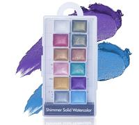 BeauFairy 12 Couleurs Solide Perle Aquarelle Ongles Peintures, Métallique Marbre Paillettes Palette de Poudre de Pigment pour Ongles, Chrome Pigment Ombre Dégradé Nail Design, pour Nail Art Dessin 06