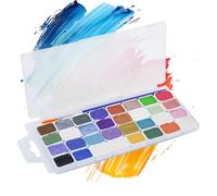 BeauFairy 32 Couleurs Solide Perle Aquarelle Ongles Peintures, Métallique Marbre Paillettes Palette de Poudre de Pigment pour Ongles, Chrome Pigment Ombre Dégradé Nail Design, pour Nail Art Dessin 07