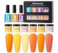 BeauFairy 6 Couleur sDip Powder Nail Kit, Manucure professionnel Kit Ongles Poudre, pour French DIY Home Nail Salon System, #006