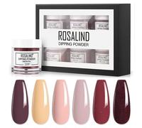 BeauFairy 6 Couleurs Dip Powder Nail Kit, Manucure professionnel Kit Ongles Poudre, pour French DIY Home Nail Salon System, #013