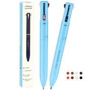 BeauFairy Crayon Maquillage 4 en 1, 2 PCS, Multi-Fonction Maquillage Beauté Stylo, Eyeliner, Crayon à Sourcils, Crayon à Lèvres et Fluorescent, pour Créer un Maquillage Long-Lasting (Bleu)