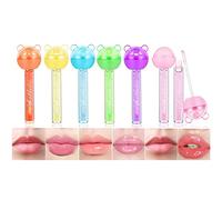 BeauFairy Ensemble de Brillant à Lèvres Baume à Lèvres 2 en 1, Sucette à Double Usage Rouge à Lèvres, 6 Pièces, Transparente Incolore Gloss à Lèvres Lip Oil, Anti Adhésifs, Hydratante et Durable