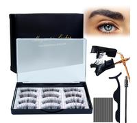 BeauFairy Faux Cils Magnétique Kit, 6 Paires de Cils Magnétique, 3D Naturel Faux Cils,Imperméable et Sans Colle Requise, Réutilisables, Quotidien Ou Les Rencontres, FêTes, #046