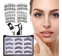 BeauFairy Faux Cils Magnétique Kit, 6 Paires de Cils Magnétique, 3D Naturel Faux Cils, Imperméable et Sans Colle Requise, Réutilisables, Quotidien Ou Les Rencontres, FêTes