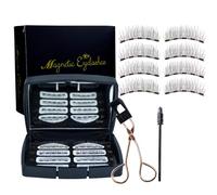 BeauFairy Faux Cils Magnétique Kit, 6 Paires de Cils Magnétique, 3D Naturel Faux Cils,Imperméable et Sans Colle Requise, Réutilisables, Quotidien Ou Les Rencontres, FêTes, #047