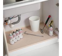 BeauFairy Tapis sous L'évier, 34" x 22", Silicone Pad pour Cuisine Protection Étanche de sous Évier, Revêtements Imperméables pour de Salle de Bain, pour Fuites et Déversements, Protège Armoires