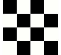 Beauflor - B.I.G Floorcoverings Sol Vinyle Link Plus - Carrelage Damier Noir et Blanc - Surface Brillante - 2 x 4m