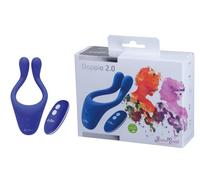 BeauMents Stimulateur Vibrant Doppio 2.0 Bleu 13 cm