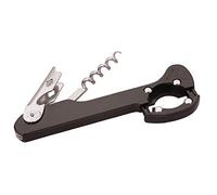 Beaumont - Tire-bouchon, sommelier avec coupe-capsule, noir, ouvre-bouteille, coupe-capsule à 4 roues, 150(H) x 25(l) x 10(P) mm, CB019