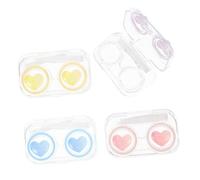 Beaupretty 1 Boîte À Lentilles De Contact Compacte avec Joint Étanche Étui Mini pour Lentilles Cosmétiques Portable pour Filles Rangement Sûr Et Pratique 4 Pièces