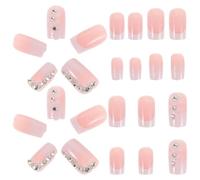 Beaupretty 1 Boîte Press Nails French Short Lightweight False Fingernails For Women Easy Application Short French Manicure Tips Comfortable Elegant Fake Nails For Home Use