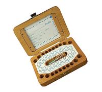 Beaupretty 1 ensemble Boîte à Dents de Lait pour Garçon Fille Coffret de Souvenirs Personnalisable avec Emplacement pour Chaque Dent et Dates de Chute pour Chércher Souvenirs