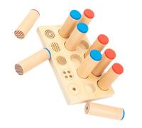Beaupretty 1 Ensemble Cylindres Sonores Montessori Bois Éducatif Sensoriel pour Développement Précoce Cylindres à Secouer pour Stimulation Auditive et Relation Parent