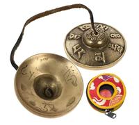 Beaupretty 1 ensemble Cymbales de Laiton Ensemble Pratique pour Yoga et Cérémonies Bouddhistes Instrument de Percussion Durable et Sonore