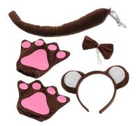 Beaupretty 1 Ensemble De -Tête De Singe Coiffe Oreille Queue De Singe Accessoire De Costume Costume De Singe Curieux Costume De Singe Pour Tout-Petit Accessoires De Singe
