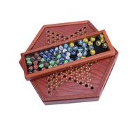 Beaupretty 1 Ensemble Jeu de Société Bois de Dames Chinoises avec Billes Set de Jeu de pour Garçon Fille et Adultes pour Divertissement Familial