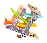 Beaupretty 1 Ensemble Jouets Bois Piste de Glissière pour Voitures Éducatif pour Garçon Fille Bois pour Apprentissage