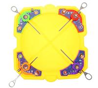 Beaupretty 1 Ensemble Jouets Gyroscopiques pour Garçon Fille Toupies Compétitives Jaunes avec Gyroscopes et Règles Éducatif pour Activités Familiales et Fêtes