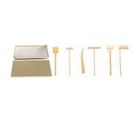 Beaupretty 1 Ensemble Kit de Râteaux de Jardin Zen Ensemble de Outils de Décoration pour Sable Accessoires de Paysage Miniatures avec Boîte pour Créer des Formes Élégantes Un Jardin de Sable
