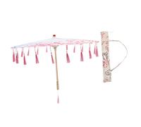 Beaupretty 1 Ensemble Parapluie Photo de Danse Glands Parapluie de Soie de Costume Ombre Parasol décoration de Danse Chinoise Chinois Polyester Rose