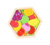 Beaupretty 1 Ensemble Puzzle Bois pour Garçon Fille Jeu Éducatif de des Formes Bois pour Développement Cognitif et Coordination Main Activité Ludique pour Garçons et Filles