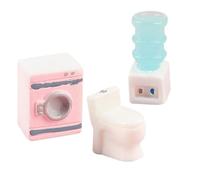 Beaupretty 1 Ensemble Set Accessoires Miniatures pour Maison de Poupée de Décoration avec Machine à Laver Toilette et Fontaine pour Créer Une Ambiance Chic et Agréable Votre Maison de Poupée
