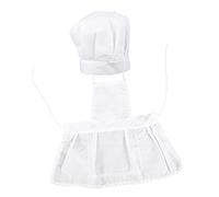 Beaupretty 1 Ensemble Tablier et Chapeau de Chef pour Fille Costume de Cuisine pour Petits Chefs Tablier avec Poche pour Cuisine Activités Manuelles