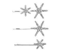 Beaupretty 1 épingle à cheveux étoile groupe épingles à cheveux bonjour peigne anneaux Barrettes étoiles ées pince à cheveux étoile strass épingle à cheveux strass femme alliage Silver