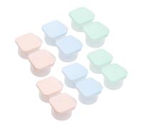 Beaupretty 1 Étui À Lentilles De Contact Pression Lot de Boîte Simple Couleur Accessoires De Voyage Kit De Rangement Portable pour Lentilles Vert 6 Pièces