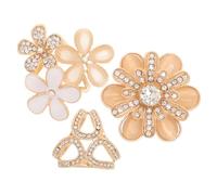Beaupretty 1 Jeu Bouton De Broche Écharpe Pour Femme Clips Foulards Pour Femmes Écharpes Pour Femmes Perlé Boucle Châle Anneaux De Foulard Attache Foulard Anneau De Châle Strass Doré 3 Pièces