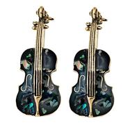 Beaupretty 1 jeu Broche Broches Pour Femmes Bijoux Broche Broche Accessoires De Robe Broche Orchestre Ornement Broche Violon Broche Instrument De 2 pièces