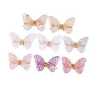 Beaupretty 1 Jeu Décoration D'ongles 3d Nail Art Charmes Ongles Diamants Strass Bijoux D'art D'ongle 3d Charme D'art D'ongle 3d Autocollant D'ongle Mince Résine 8 Pièces