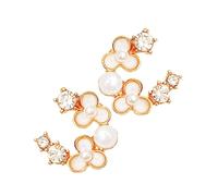 Beaupretty 1 Paire boucles d'oreilles fleur boucle d'oreille pour boucles d'oreilles créoles boucles d'oreilles pendantes à fleurs boucles d'oreilles perle Métal Golden