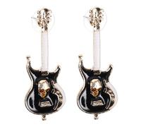 Beaupretty 1 Paire Boucles D'oreilles Guitare Accessoires De Concert De Musique Boucles D'oreilles Musique Bijoux D'instruments Métal