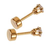 Beaupretty 1 paire Boucles Oreilles Plaquées Or pour Femmes et Hommes Bijoux de Mode Unisexes avec Écouteurs Élégants et pour Toutes Occasions