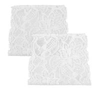 Beaupretty 1 Paire Bracelets en dentelle poignet tissu de dentelle UV lacets accessoires manches en dentelle pour la mariée décor de manche en dentelle manche en dentelle pour femme blanche