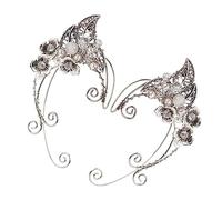 Beaupretty 1 paire Clips Oreille Écouteurs Élégants pour Femme Bijoux de Mode Non Piercing Étincelants Accessoires pour Fête Mariage et Plus