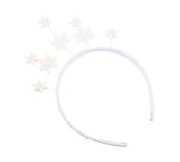 Beaupretty 1 Pc Bandeau de Noël bandeau noel x de noël pour adultes 2024 arcs de bébé amusant flocon de neige bande de cheveux de fête pour enfants Plastique blanche
