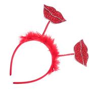 Beaupretty 1 Pc bandeau saint valentin deguisement déguisement -tête à lèvres rouge d'amour accessoires cupidon pour femmes Chapeaux pour la Saint-Valentin bandeau de la saint valentin