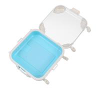 Beaupretty 1 PC Boîtes stockage de faux cils cas de brillant à lèvres mini organisateur de porte-parfum faire conditionnement étui à cils utile organisateur de cils créatif Plastique Blue