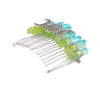 Beaupretty 1 Pc Peigne à cheveux Niang 20 dents accessoire de peigne à cheveux peigne chaud Gel hairpin hair clip décor de cheveux à la main accessoire pour cheveux fil de cuivre Blue