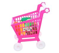 Beaupretty 1 pièce Chariot de Courses pour Garçon Fille Simulation Chariot Épicerie Rose Facile à Assembler pour Développer Les Capacités de Rangement et Interaction des Tout Petits