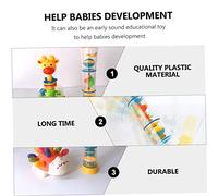 Beaupretty 1 pièce Kaleidoscope de Pluie Simulée pour Garçon Fille Rotatif Éducatif avec Perles Jaunes Stimule Développement Visuel et pour Jeu Montessori