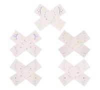 Beaupretty 10 Autocollants Visage Pailletés Holographiques Imperméables, Tatouages Temporaires Métalliques pour Maquillage de Fête, 2 Modèles X 5 Pièces, Autocollants Scintillants