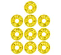 Beaupretty 10 Mini Bouées Décoratives Jaune Accessoires Miniatures pour Maison de Poupée Bouées Factices en Plastique Léger Ornements Mini pour Décoration et Photographie