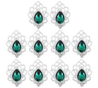 Beaupretty 10 Pendentifs Artisanaux en Alliage et Acrylique Vert de Feuille, Chic et Pratiques, Lot de 10 pour Décoration Craft Design et DIY