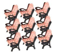 Beaupretty 10 Pièces Banc De Fée Miniature Canapé Miniature pour Maison De Poupée Meubles De Micro-Paysage Modèle De Banc De Jardin Jouet De Meuble De Salon Décor De Paysage