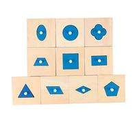 Beaupretty 10 pièces Blocs Bois pour Garçon Fille Jouets Sensoriels Montessori Éveil Formes Géométriques Reconnaissance Couleurs Développement Créativité et Motricité Fine