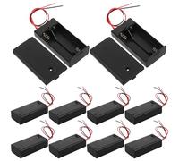 Beaupretty 10 Pièces Boîtier de Batterie AA avec Interrupteur et Couvercle, Connecteur Batterie Noir en Alliage et Plastique, Léger et Étanche, pour Projets DIY en Extérieur